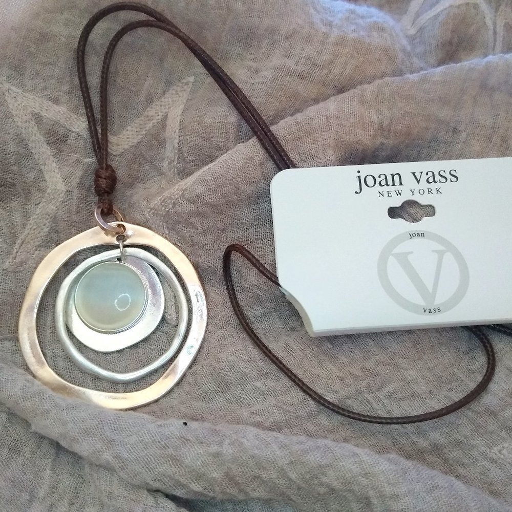 Pearl Stone Necklace | Silver & Rose Gold Tone